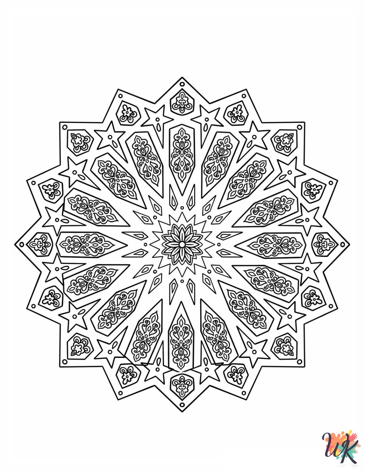 Geometric cards coloring pages