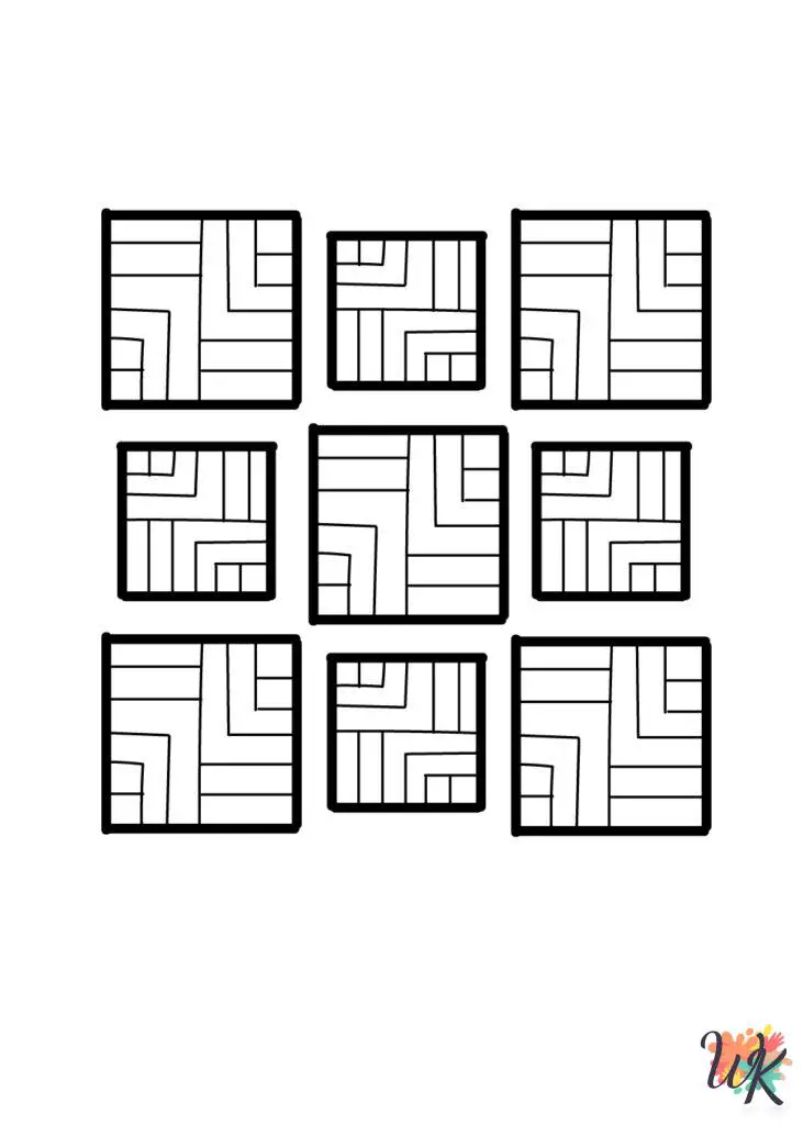 34 Geometric Coloring Pages | Let Your Child's Imagination Soar