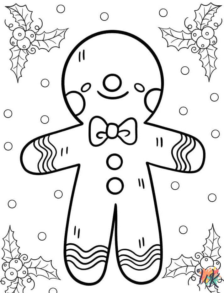 Gingerbread coloring pages for kids