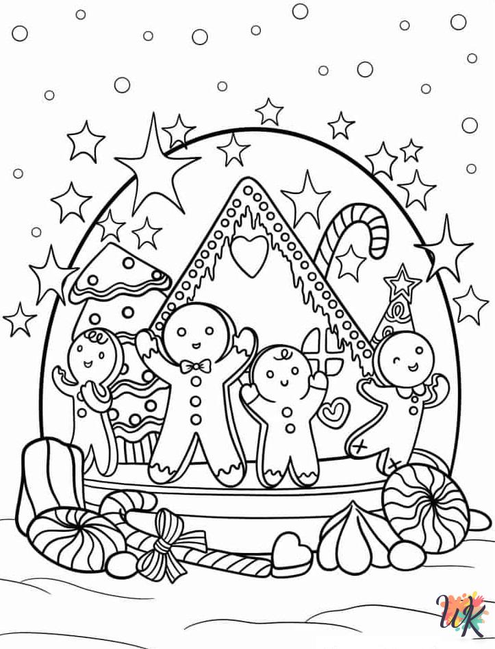 free printable Gingerbread coloring pages for adults