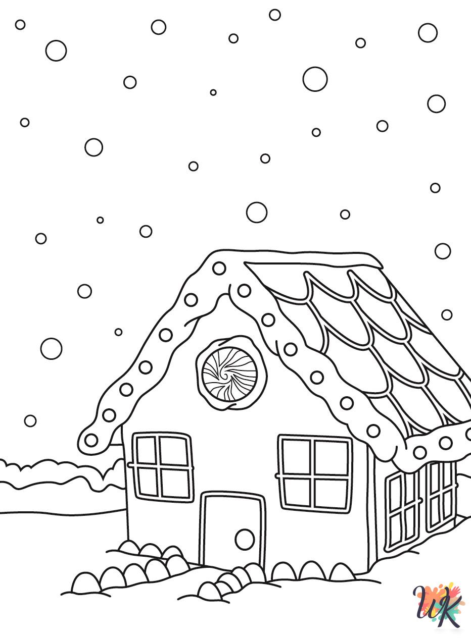 detailed Gingerbread coloring pages