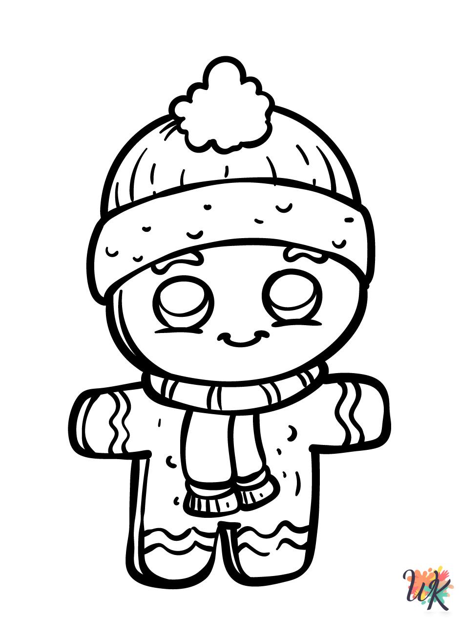 Gingerbread coloring pages free