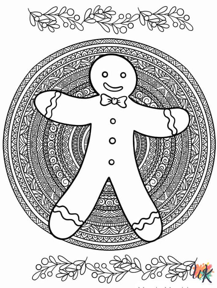 Gingerbread ornaments coloring pages