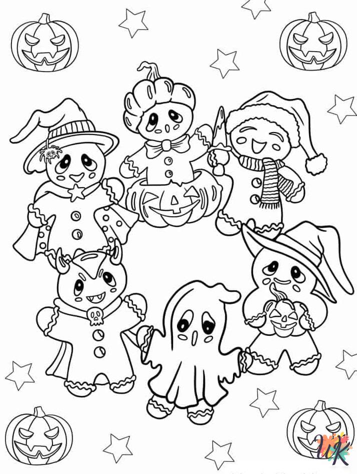 Gingerbread cards coloring pages