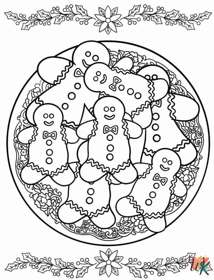 printable Gingerbread coloring pages for adults