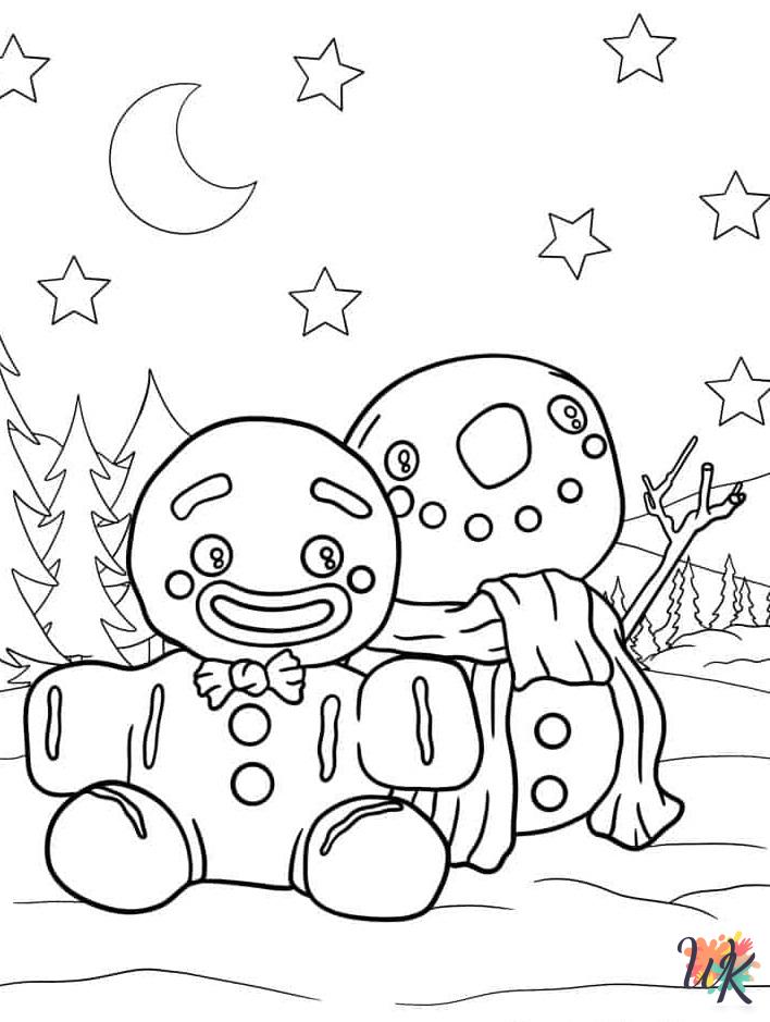 Gingerbread coloring pages