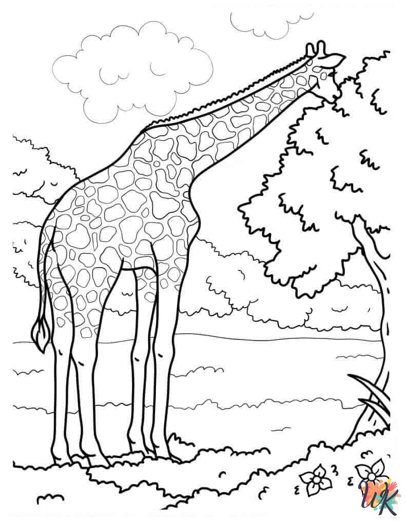 grinch Giraffe coloring pages