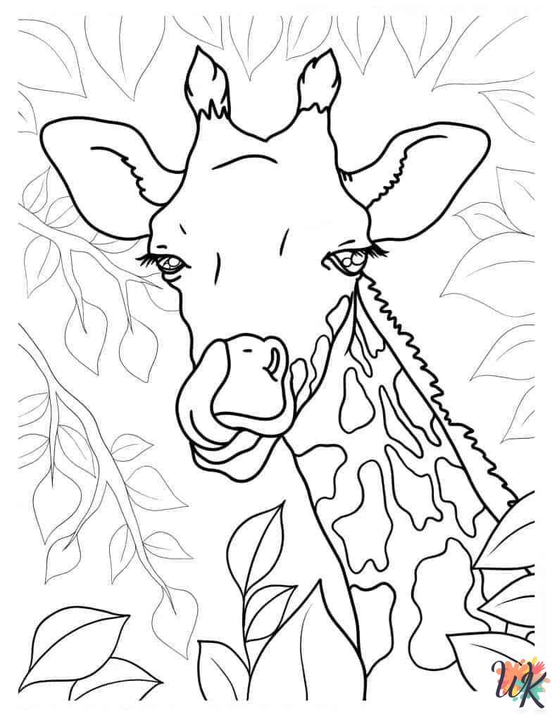 Giraffe coloring pages printable