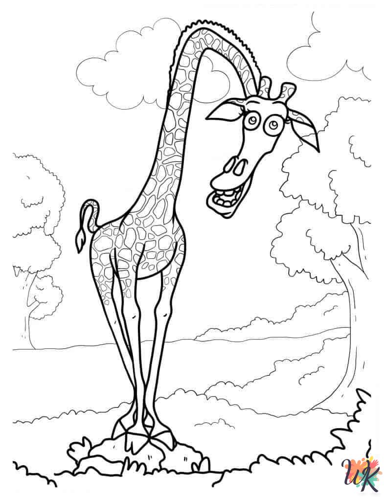 Giraffe ornament coloring pages