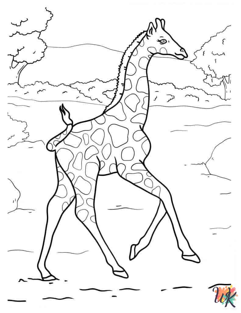 old-fashioned Giraffe coloring pages