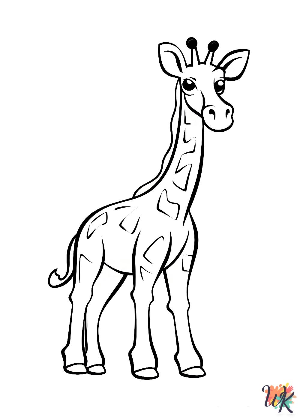 Giraffe coloring pages for adults