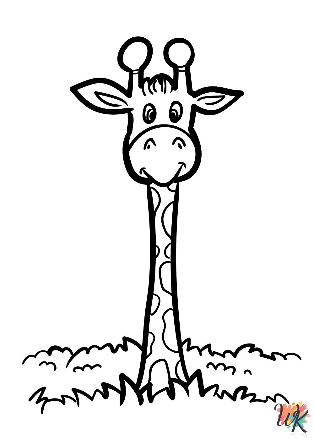 free printable Giraffe coloring pages