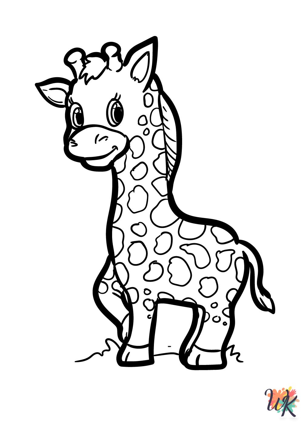 kids Giraffe coloring pages