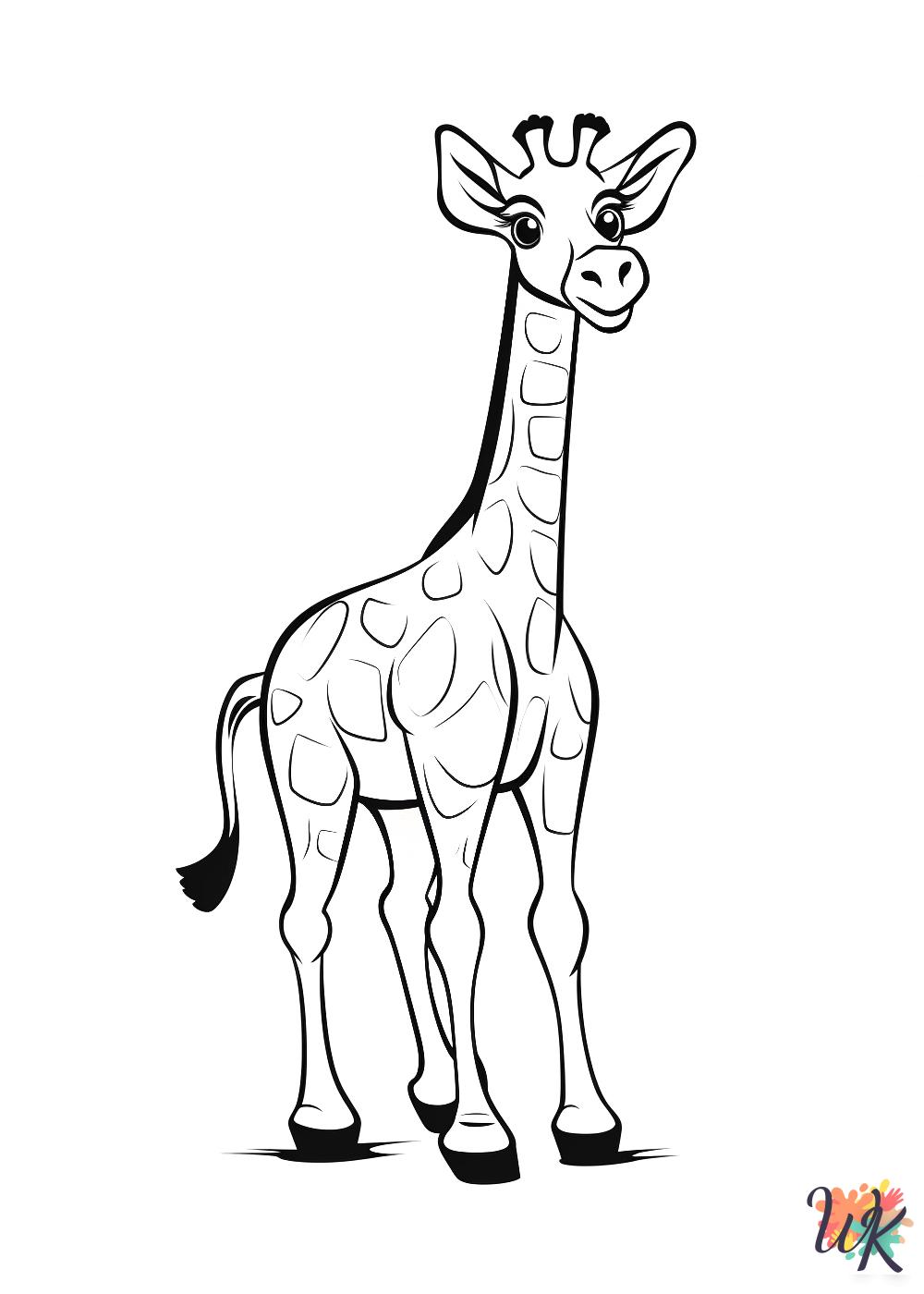 Giraffe free coloring pages