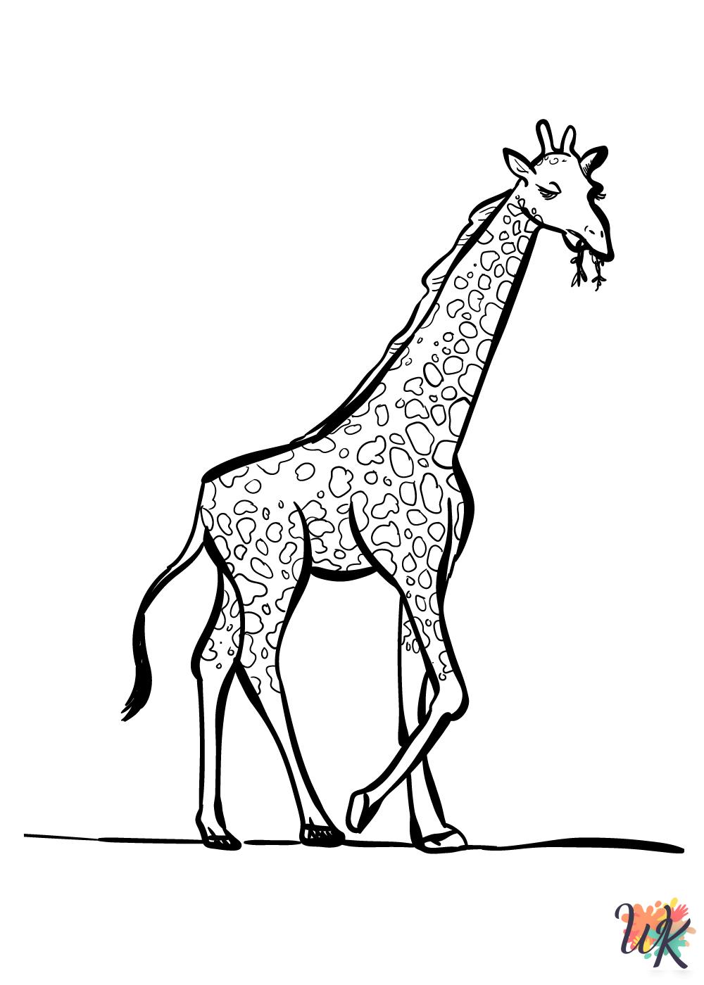 free Giraffe coloring pages printable 1