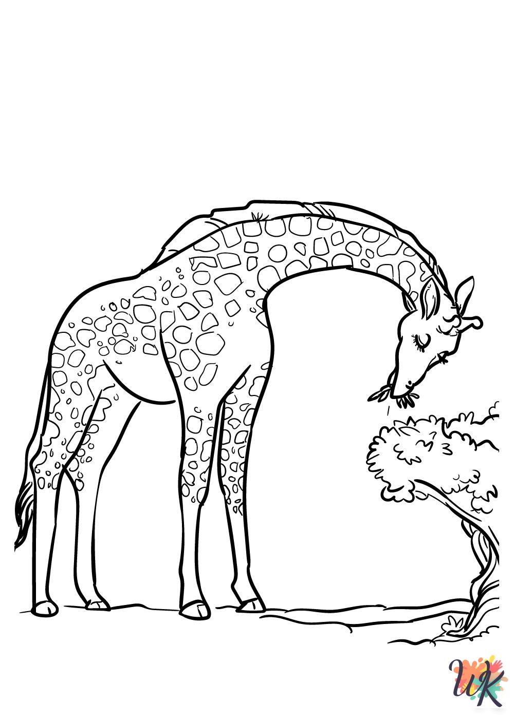 preschool Giraffe coloring pages