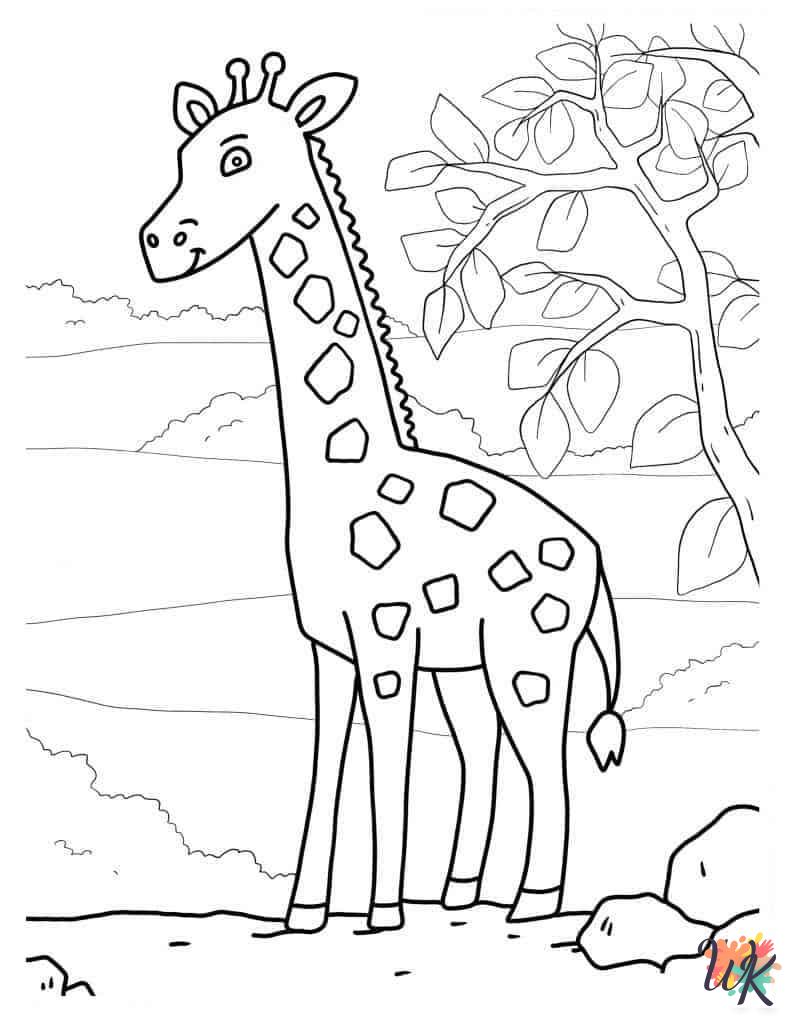 printable Giraffe coloring pages