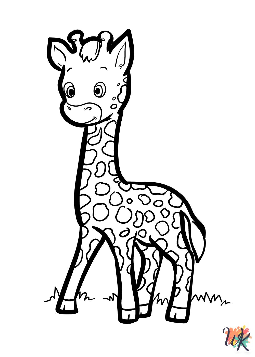 Giraffe free coloring pages