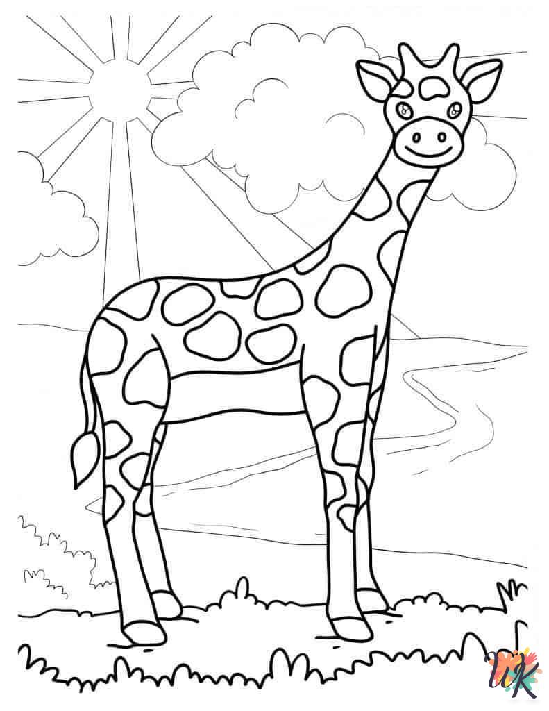 Giraffe decorations coloring pages