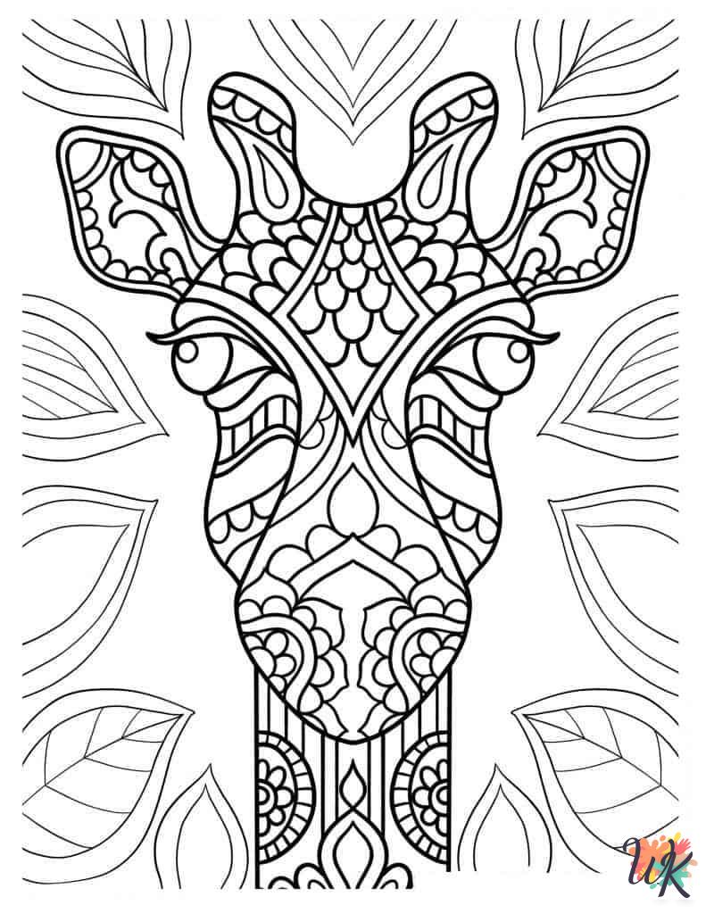 free Giraffe coloring pages printable