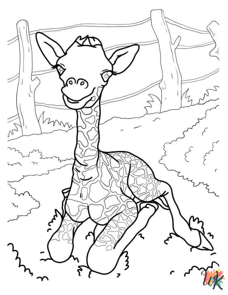 free printable Giraffe coloring pages for adults