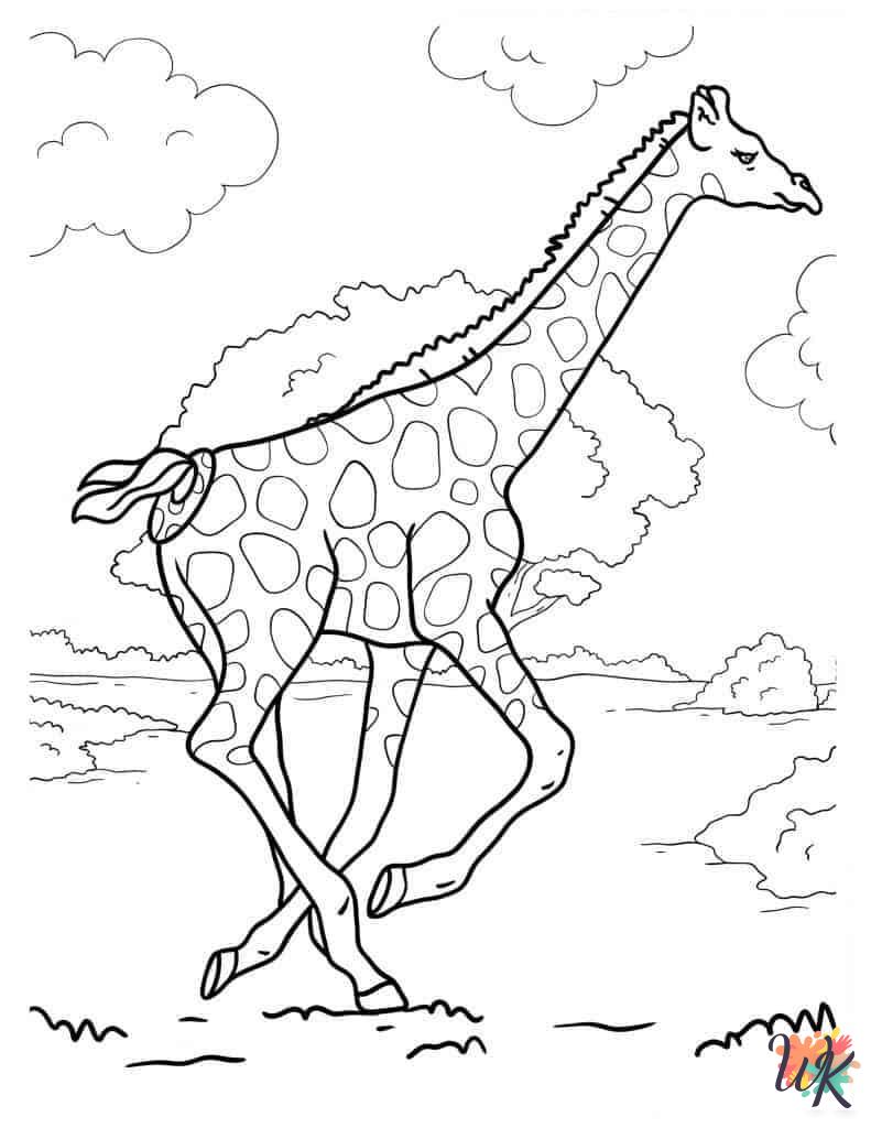 free Giraffe printable coloring pages