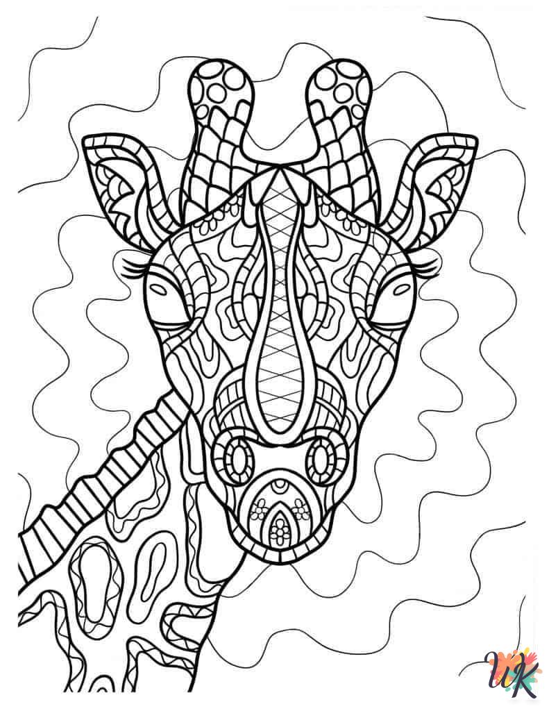 grinch cute Giraffe coloring pages