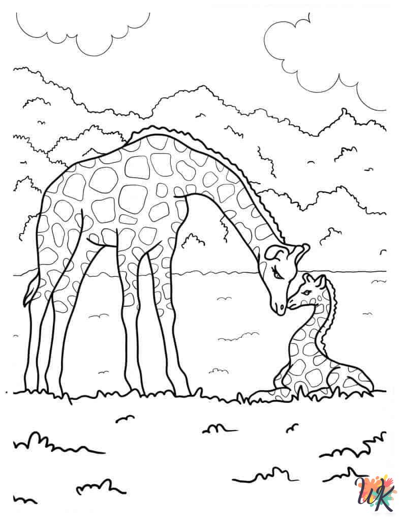 free coloring Giraffe pages