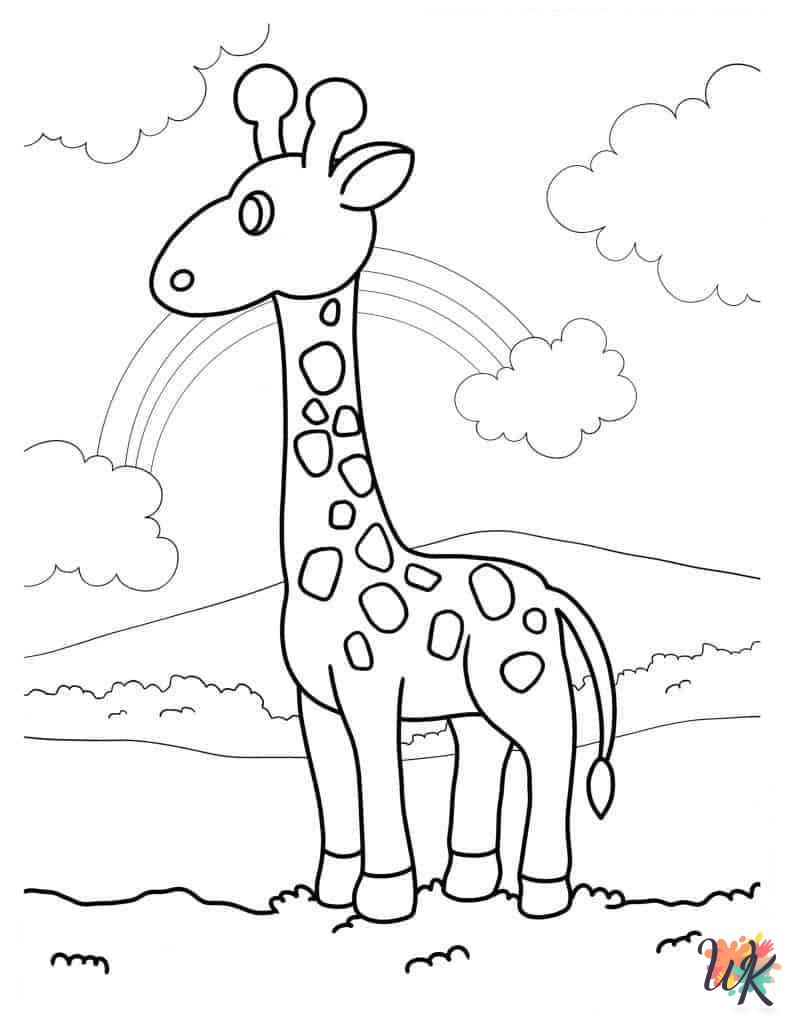 coloring pages for kids Giraffe