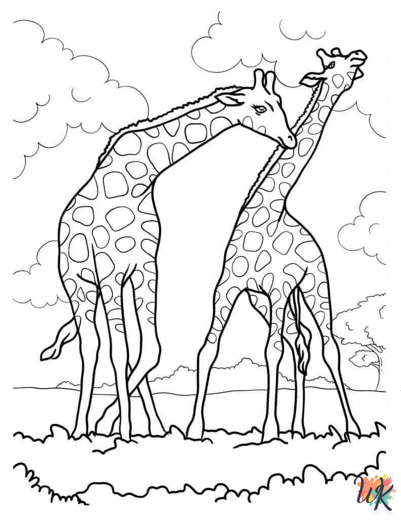 Giraffe printable coloring pages