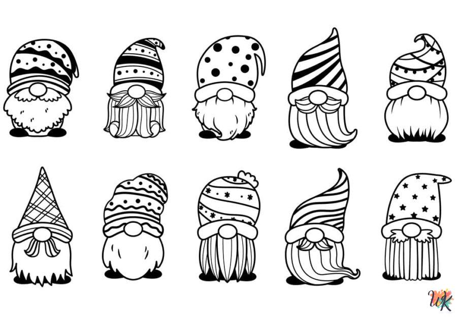Gnome coloring pages free