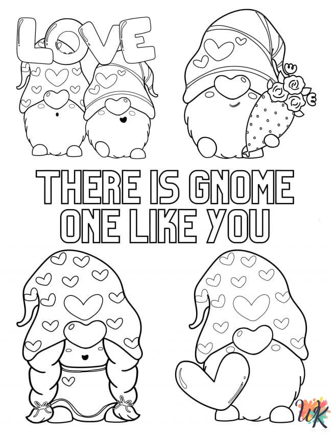 Gnome decorations coloring pages