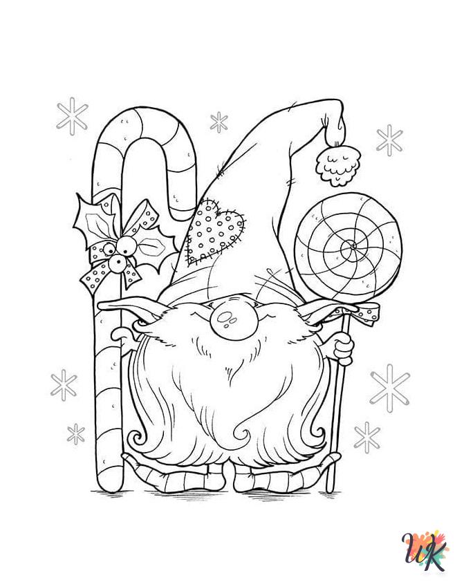 free full size printable Gnome coloring pages for adults pdf 1