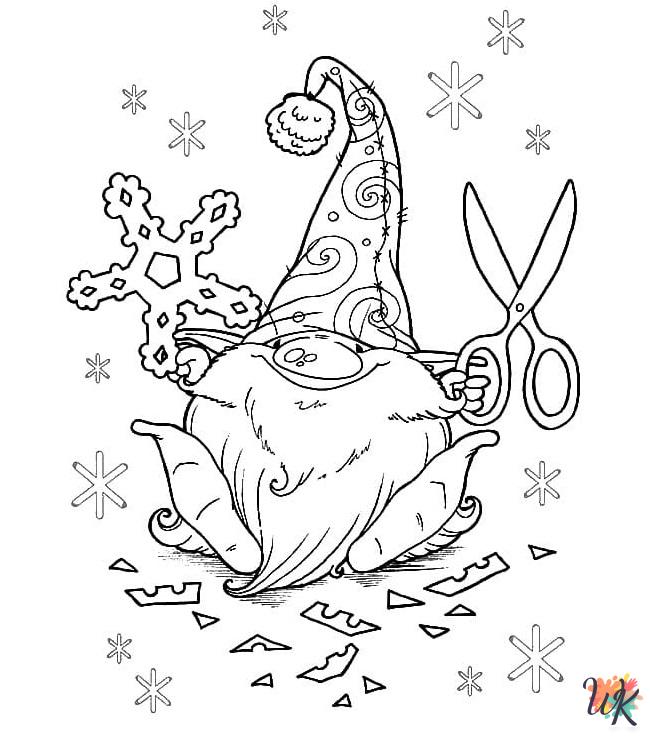 Gnome printable coloring pages