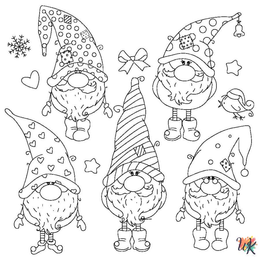 free printable Gnome coloring pages