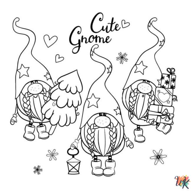 detailed Gnome coloring pages
