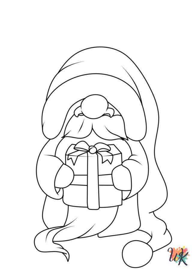 easy Gnome coloring pages