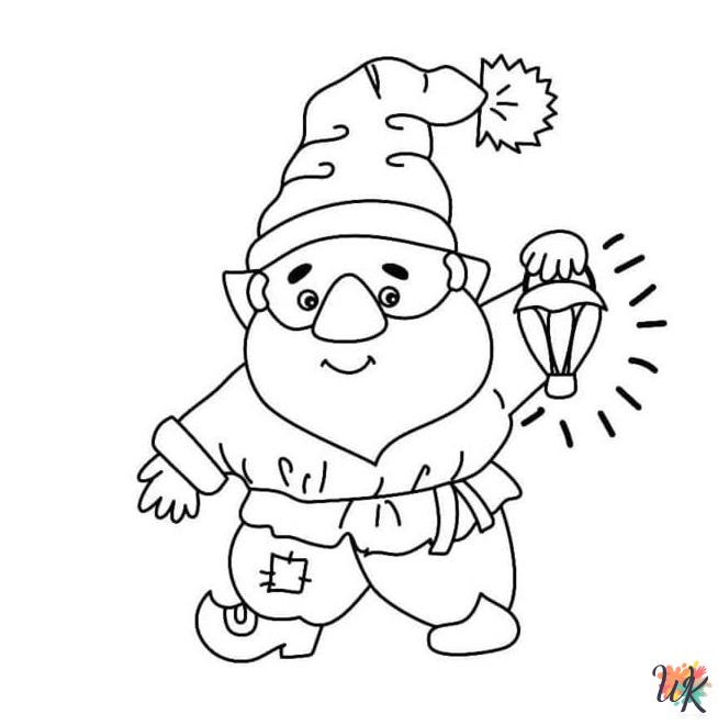 Gnome coloring pages for preschoolers