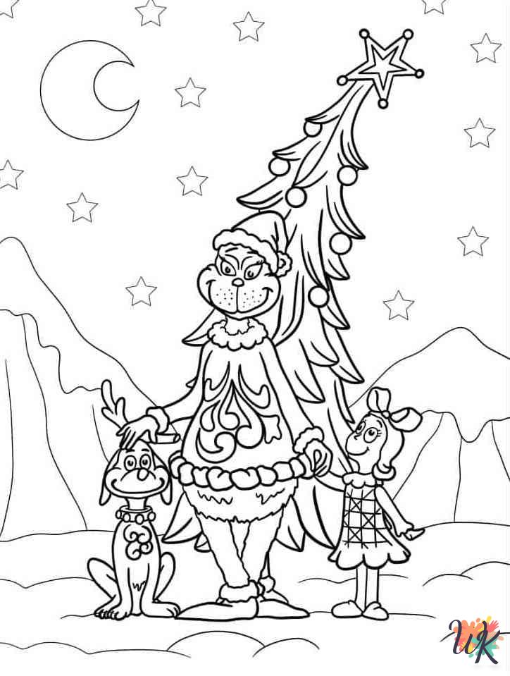 free printable Grinch coloring pages