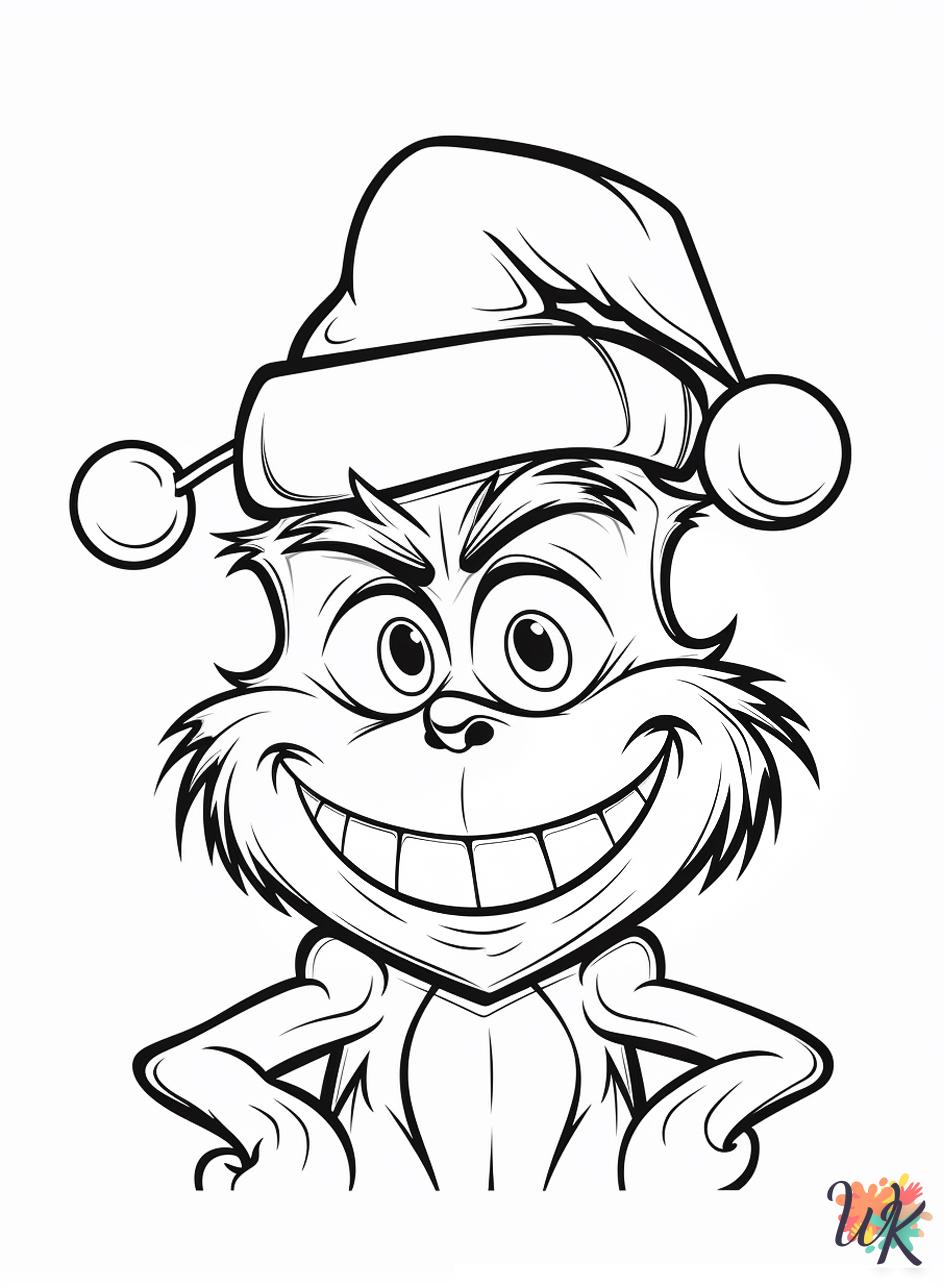 Grinch coloring pages printable free