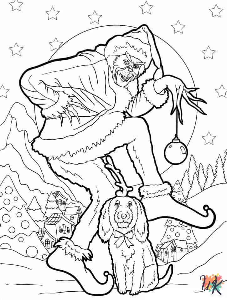 coloring pages printable Grinch