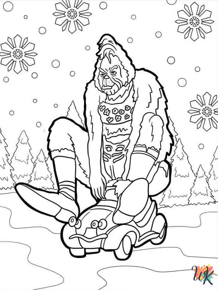 detailed Grinch coloring pages