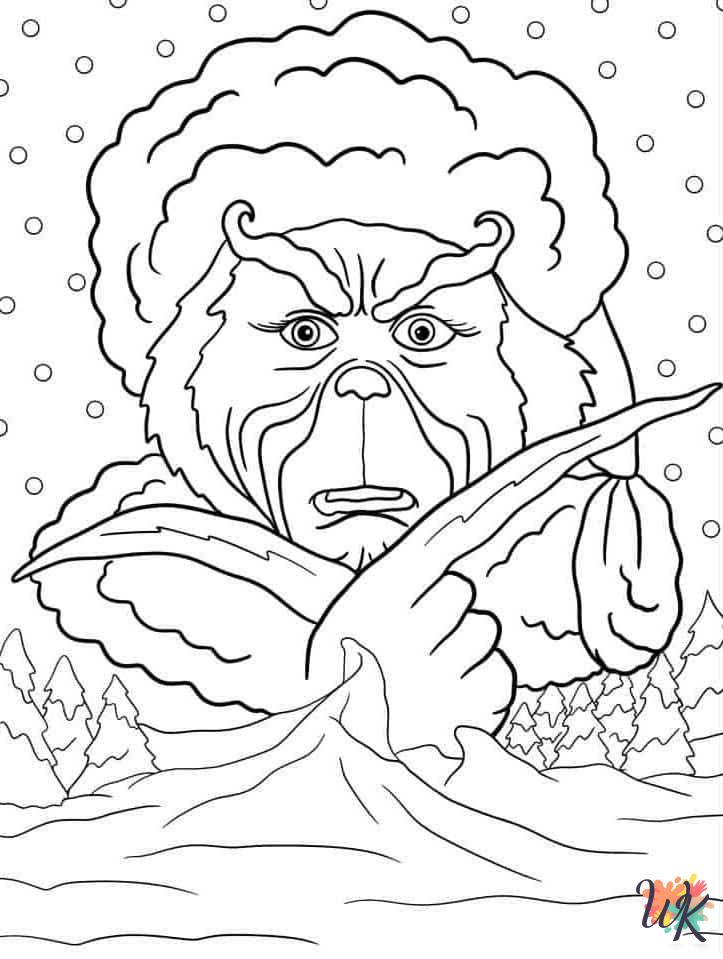 free printable Grinch coloring pages for adults