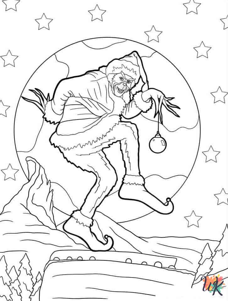 vintage Grinch coloring pages