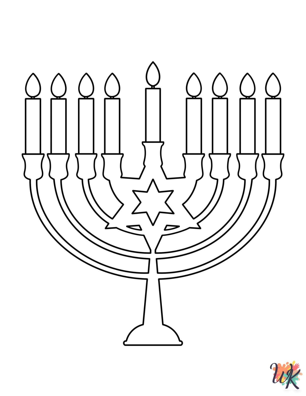 printable Hanukkah coloring pages for adults