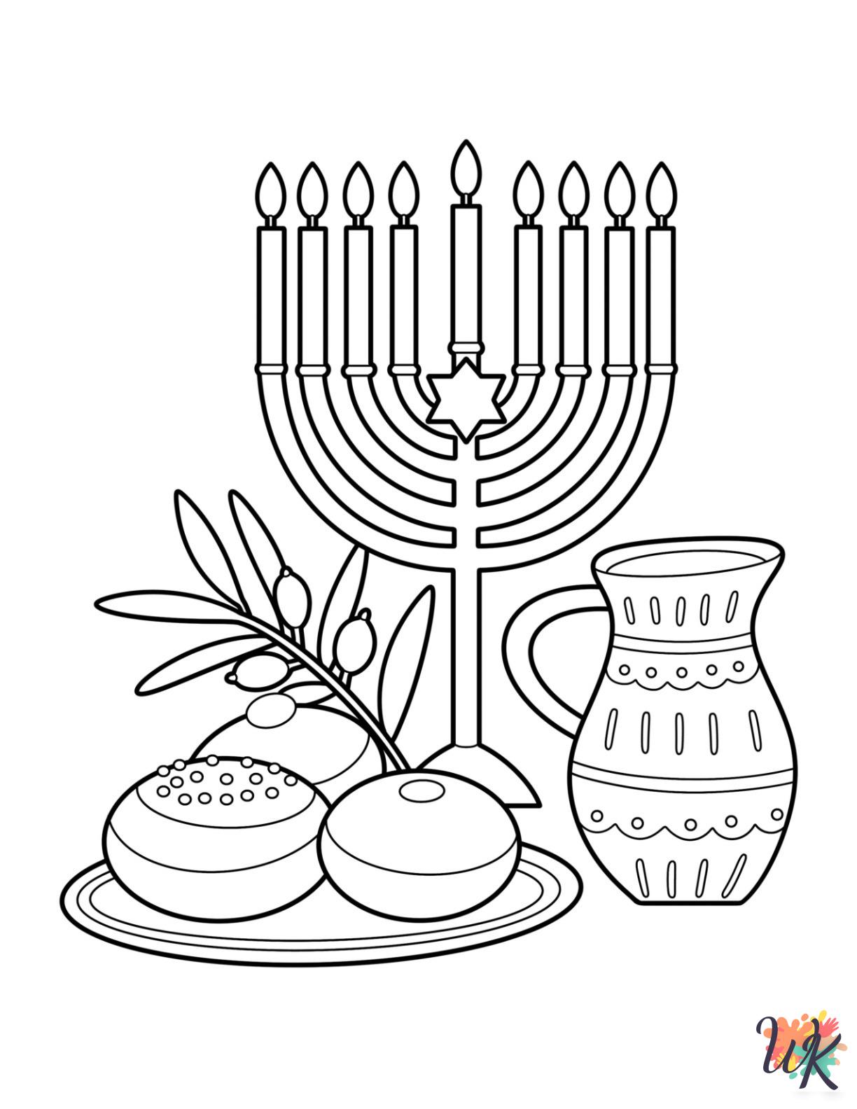 coloring pages printable Hanukkah