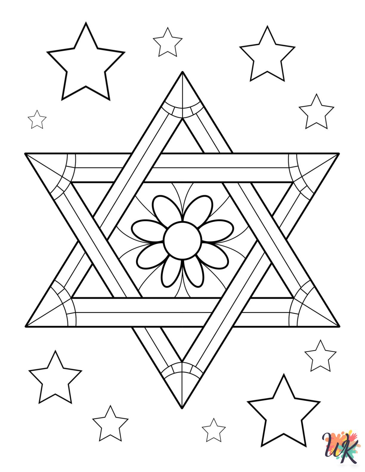 Hanukkah themed coloring pages