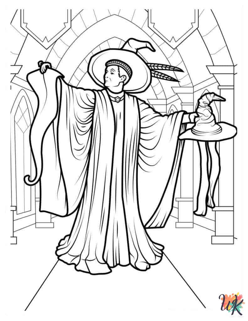 free Harry Potter tree coloring pages 1