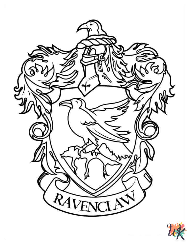 Harry Potter decorations coloring pages