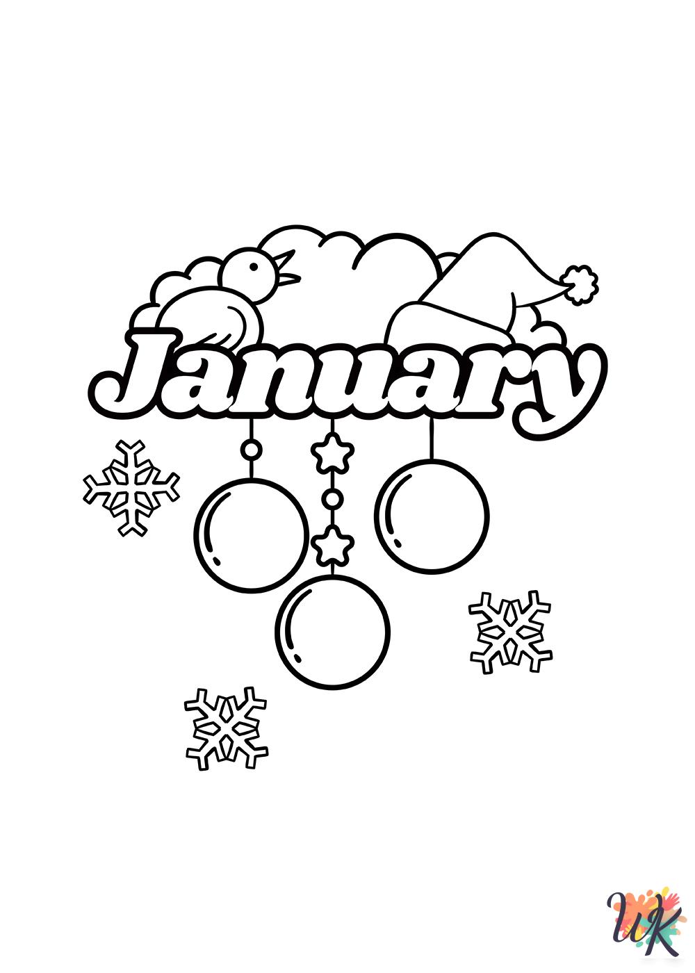free January printable coloring pages